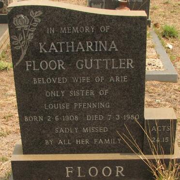FLOOR Katharina nee GÜTTLER 1908-1980
