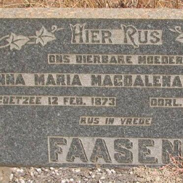 FAASEN Anna Maria nee STEYN 1906-1972