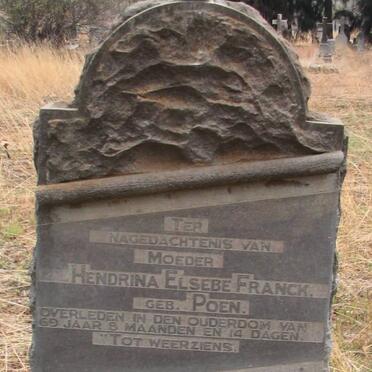 FRANCK Hendrina Elsebe nee POEN