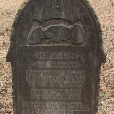 FOURIE Gertruida Maria Magdalena nee BADENHORST 1850-1912