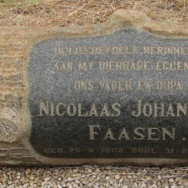 FAASEN Nicolaas Johannes 1902-1966