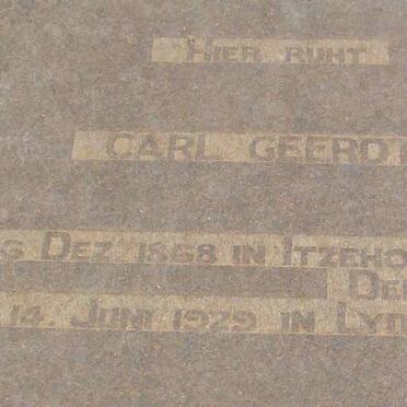 GEERDTS Carl 1868-1929