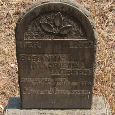 GREEN Susanna Magrieta 1929-1929