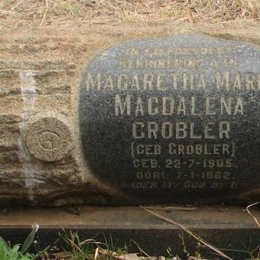 GROBLER Magaretha Maria Magdalena nee GROBLER 1905-1962