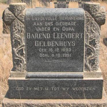 GELDENHUYS Barend Leendert 1883-1951