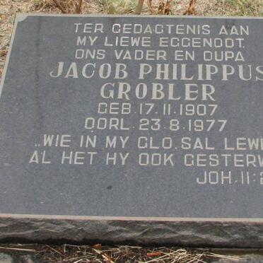 GROBLER Jacob Philippus 1907-1977