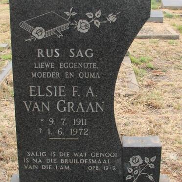 GRAAN Elsie F.A., van 1911-1972