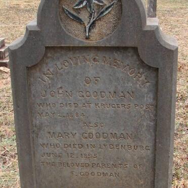 GOODMAN John -1884 &amp; Mary -1895