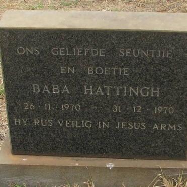 HATTINGH Baba 1970-1970