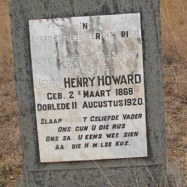 HOWARD John Henry 1868-1920