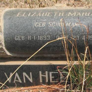 HEERDEN Elizabeth Maria, van nee SCHULMAN 1893-1949