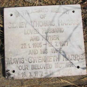 HARRIS Sidney Thomas 1905-1977 &amp; Mavis Gwenneth 1912-1982