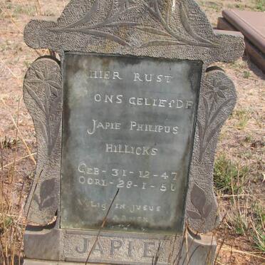 HILLICKS Japie Philipus 1947-1950