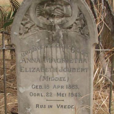JOUBERT Anna Magrietha Elizabeth nee MIDDEL 1863-1943