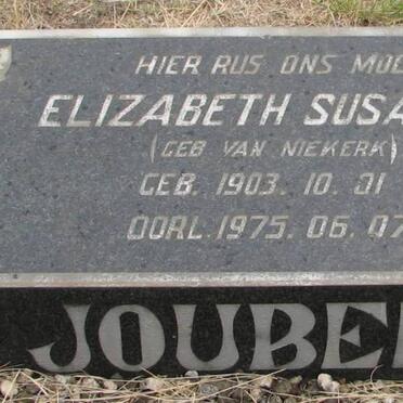 JOUBERT Elizabeth Susanna nee VAN NIEKERK 1903-1975