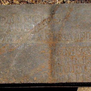 JAARSVELD Francios Sauer, van 1941-1941