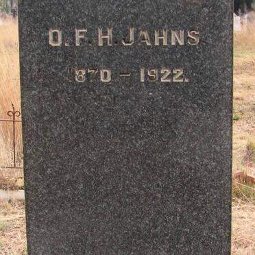 JAHNS O.F.H. 1870-1922