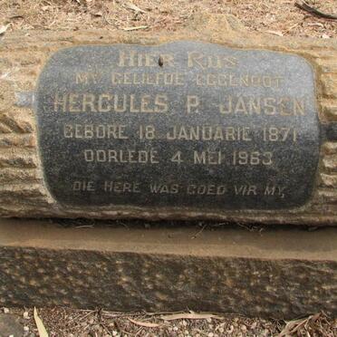 JANSEN Hercules P. 1871-1963