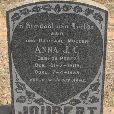 JOUBERT Anna J.C. nee du PREEZ 1905-1955