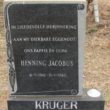 KRUGER Henning Jacobus 1916-1980