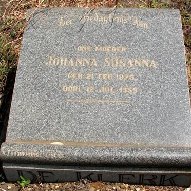 KLERK Johanna Susanna, de 1873-1959