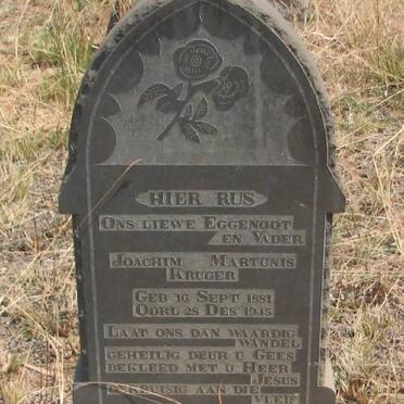 KRUGER Joachim Martunis 1881-1948