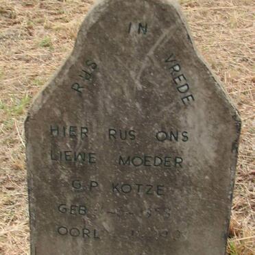 KOTZE G.P. 1858-1909
