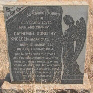 KNOESEN Catherine Dorothy nee CARL 1887-1954