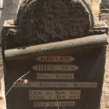 KRUGER Jacob Johannes 1854-1944