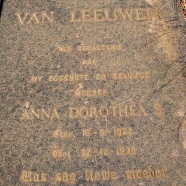 LEEUWEN Anna Dorothea S., van 1922-1938