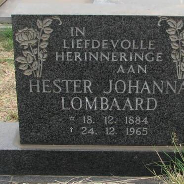 LOMBAARD Hester Johanna 1884-1965