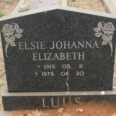 LUUS Elsie Johanna Elizabeth 1919-1978