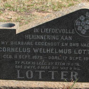 LOTTER Cornelus Welhelmus 1878-1959