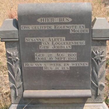 LOGGERENBERG Susanna Aletta, van nee JORDAAN 1890-1944