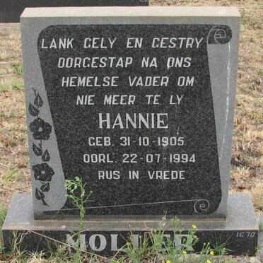 MOLLER  Hannie 1905-1994