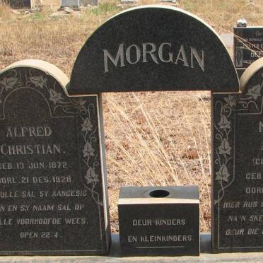 MORGAN Alfred Christian 1872-1928 &amp; Martha Aletta SNYMAN 1877-1963