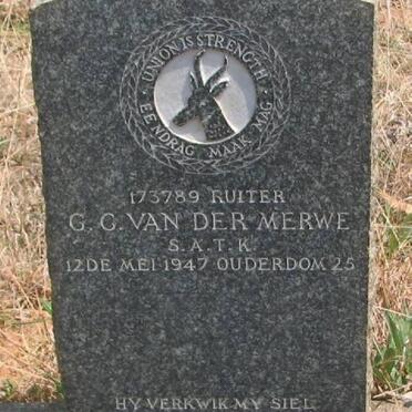 MERWE  G.G., van der  -1947