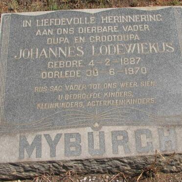MYBURGH Johannes Lodewiekus 1887-1970