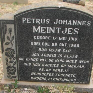 MEINTJES Petrus Johannes 1916-1968