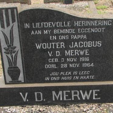 MERWE Wouter Jacobus, v.d. 1916-1964