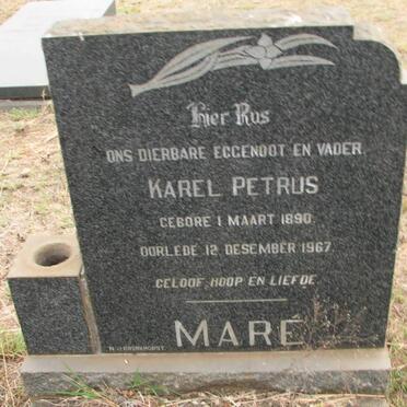 MARE Karel Petrus 1890-1967