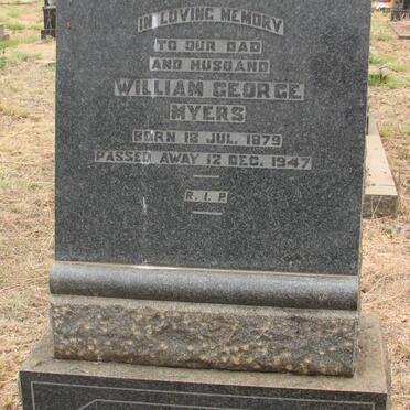 MYERS William George 1879-1947