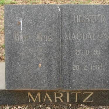 MARITZ Hester Magdalena 1911-1968