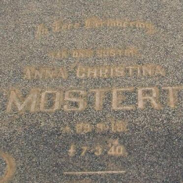 MOSTERT Anna Christina 1918-1940