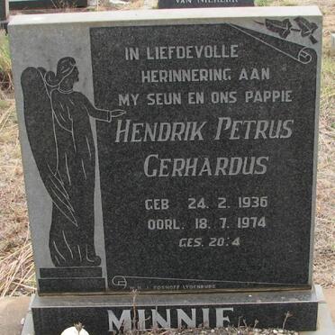 MINNIE Hendrik Petrus Gerhardus 1936-1974