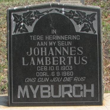 MYBURGH Johannes Lambertus 1903-1960