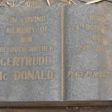 Mc DONALD Gertrude 1892-1971