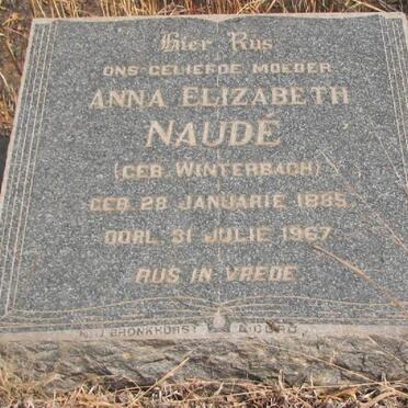 NAUDE Anna Elizabeth nee WINTERBACH 1885-1967