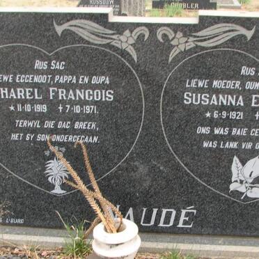 NAUDÉ Charel Francois 1919-1971 &amp; Susanna Elizabeth 1921-2003