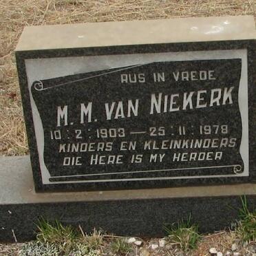 NIEKERK M.M., van 1903-1979
